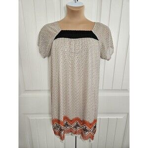 Chouchou Women's Size L Babydoll Shift Dress Lined Ditzy Floral